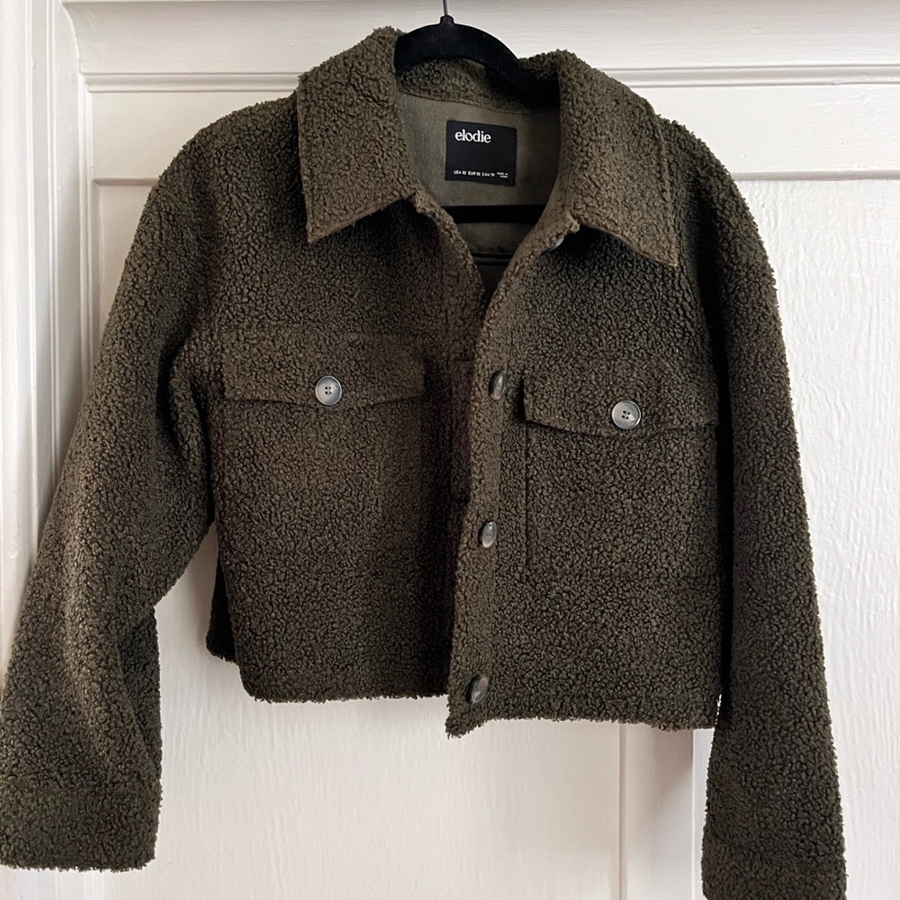 Elodie Forest Green Fleece Jacket